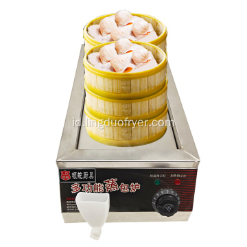 Peralatan Dapur Stainless Steel Electric Steamer untuk mengukus makanan bun steamer